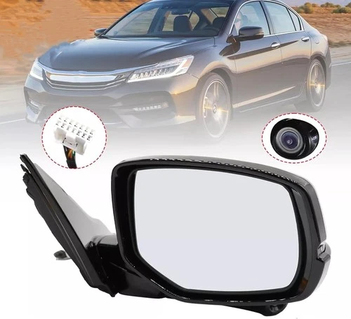 Honda Accord Sedan 2013-2015 Right Passenger Side Mirror Heated W/ Camera Black