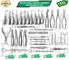 German Grade 85 Pc Oral Dental Surgery Extracting Elevators Forceps Inst Kit Set