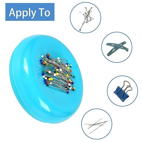 Magnetic Pin Cushion Bobby Pins Holder with 100 Pins for Sewing Quilting - Picture 4 of 7
