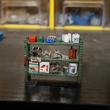 Diorama 1/64 Garage Tool Rack Model Repair Workshop Scene Prop Model Accessories