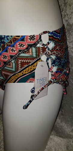 Time and Tru Womens Size 2X Mid Rise Swim Bottoms Briefs Side Tie NWT - Picture 4 of 4