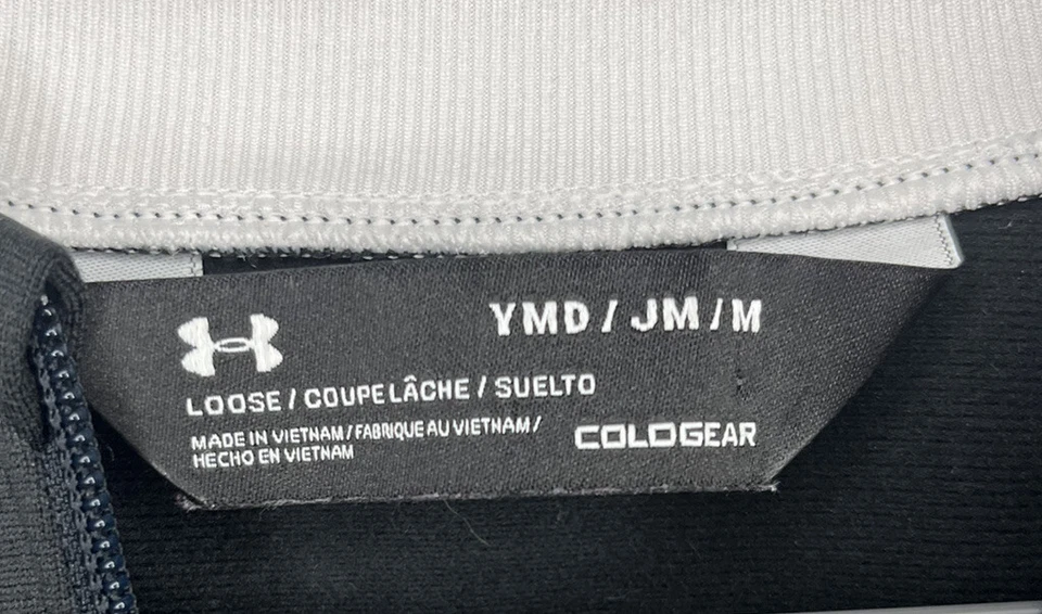 Chaqueta deportiva Under Armour juvenil mediana negra/blanca poliéster cremallera completa B3 Foto 3 de 3