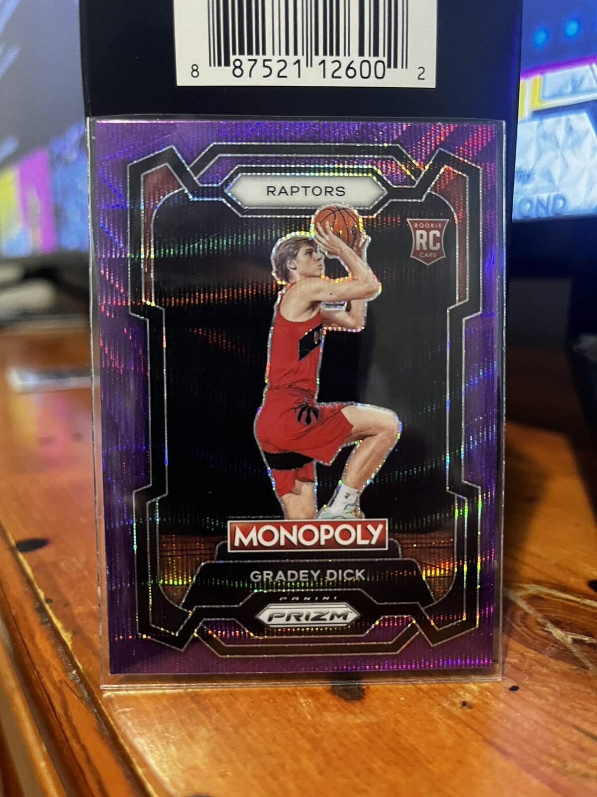 2023-24 Panini Prizm Monopoly Gradey Dick Purple Wave SP Rookie RC #84 Raptors
