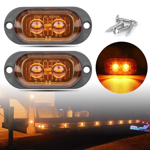 LED Clearance Lights Side Marker Lamp Amber Red White Truck Trailer Lorry E Mark - Picture 69 of 101