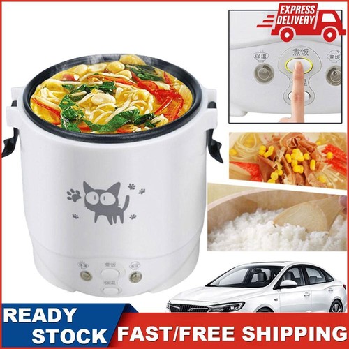 1L Portable Rice Cooker Removable Non-stick Pot Electric Hot Pot for 1-2 People
