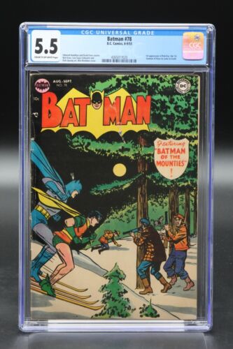 Batman (1940) #78 CGC 5.5 Blue Label Cream/OW Pages Martain Manhunter Prototype - Picture 1 of 2