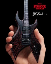 Stranger Things Collectible Eddie's Guitar B.C. Rich Replica Miniature Guitar