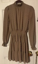 Sweet Wanderer Womens Long Sleeve Dress Flounce Flowy Lined Size Small #869 Cute