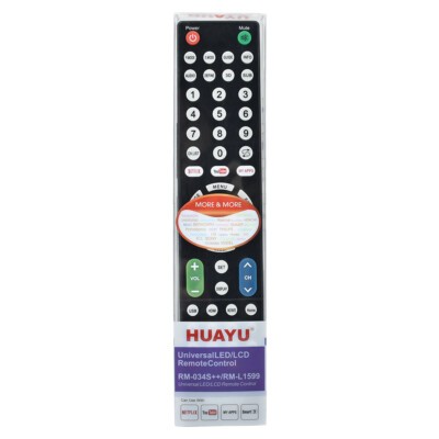 New HUAYU RM-034S+ RM-L1599 Replacement For Samsung Sony LG AOC LED TV Remote
