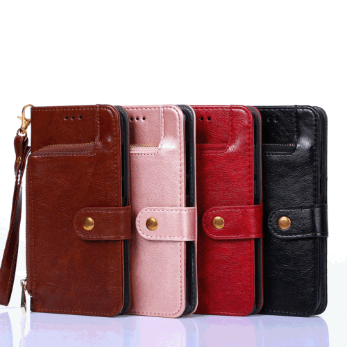 Zipper Leather Wallet Cover Case For Google Pixel 6 7 8 9 Pro XL 8A 9A TCL 403 - Picture 12 of 17