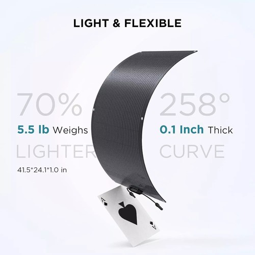 ECOFLOW 100W Flexible Solar Panel with High Efficiency Solar Modules, IP68 - Picture 4 of 16