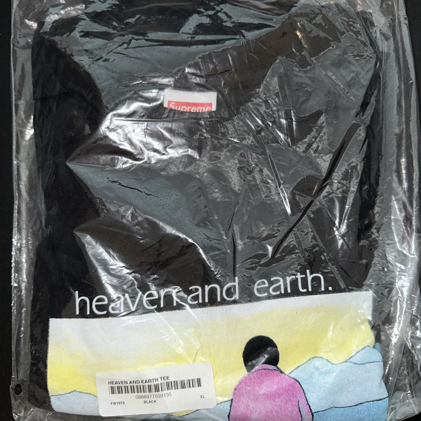 T shirt Supreme Navy « Heaven and Earth » X Large