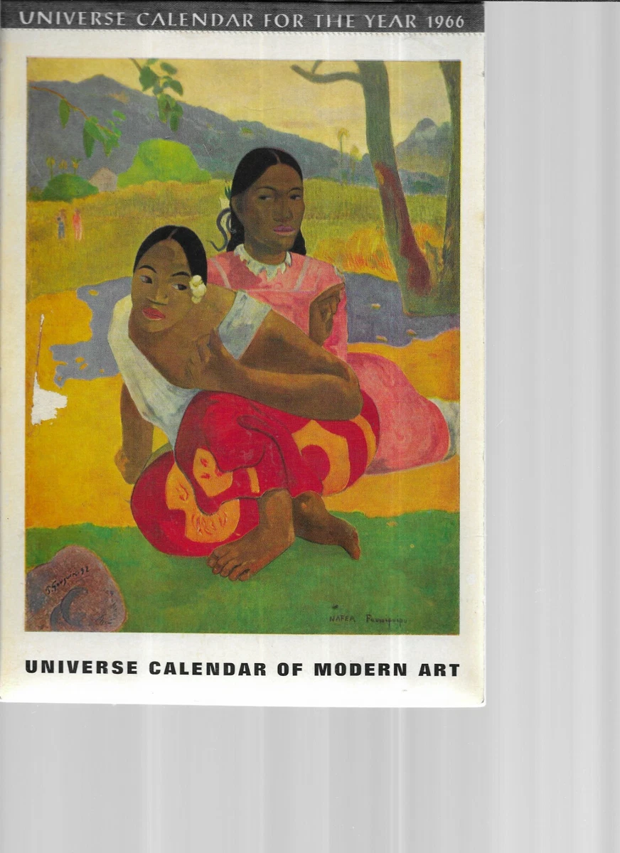 UNIVERSE CALENDAR OF MODERN ART(1966)-CEZANNE, GAUGUIN, MODIGLIANI,ETC |  eBay