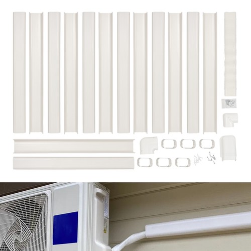 4in W 25ft L Pro AC Line Set Cover Kit PVC Air Conditioner Line Set ...