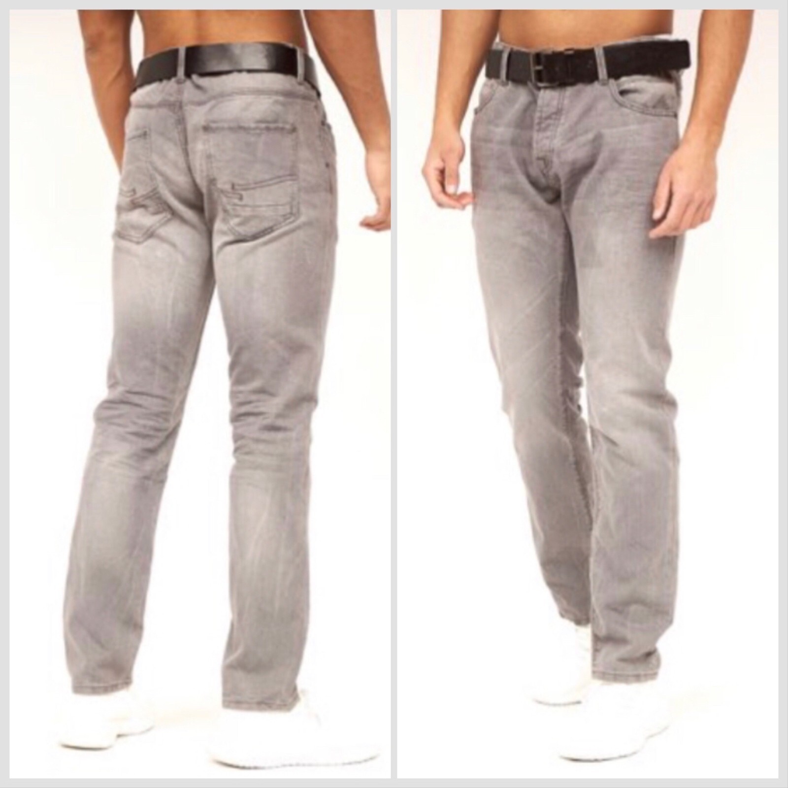 Mens Crosshatch Jeans Denim Slim Fit WAYNE Sizes 28"48" Straight Leg NEW eBay