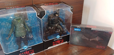 The Batman Giftset (4K+Blu-ray)+ BATMAN+ Riddler 12'' Posed Statues-NEW-Free S&H!