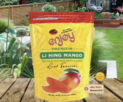  2.13 Lb Premium LI HING MANGO with Plum Powder Dried Fruit Sliced Enjoy Hawaii