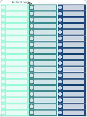 To Do Planner Stickers / 54 Write in Smudge Proof Vinyl Stickers (1.5 )