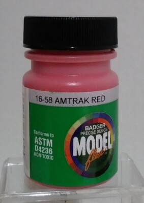 Badger Modelflex acrylic paint 16-58, Amtrak Red