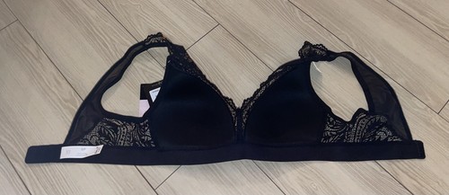 Bali DF6595 Comfort Revolution Scallop Lace WF Bralette Bra S Small Black New - Picture 5 of 6