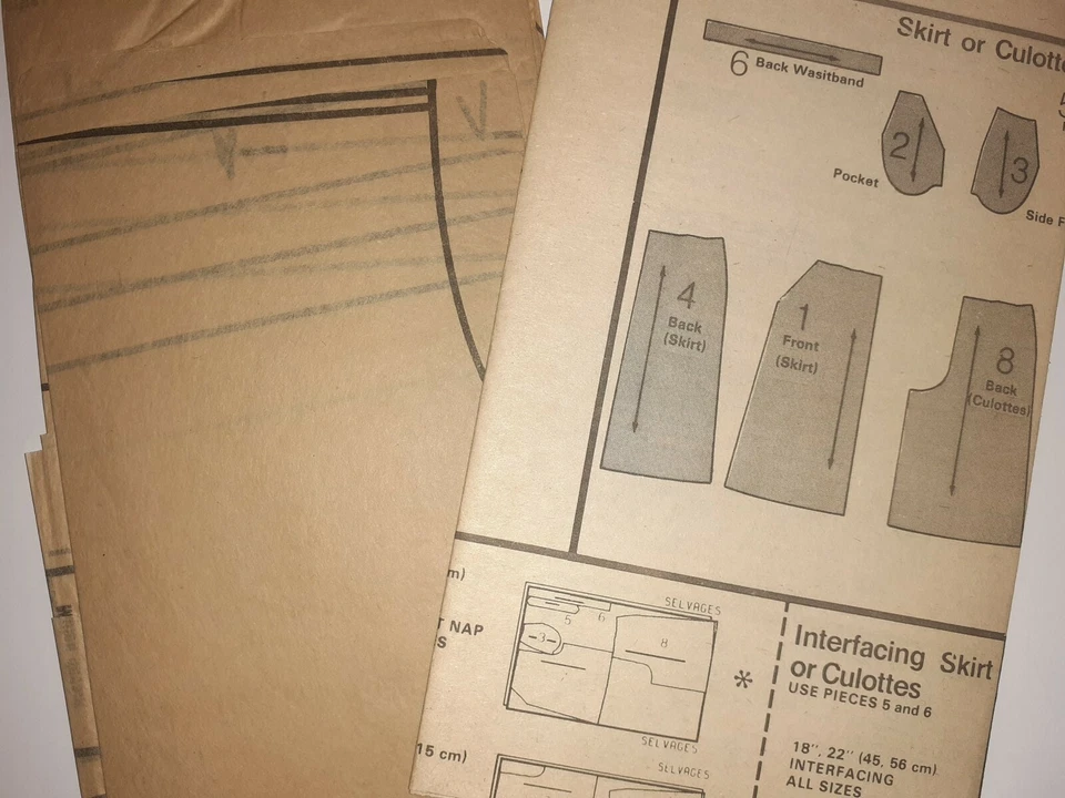 Butterick 4554 Skirt Culottes Knee Shorts Sewing Pattern Ladies 18 20 22 UC Fast - Image 4 of 4