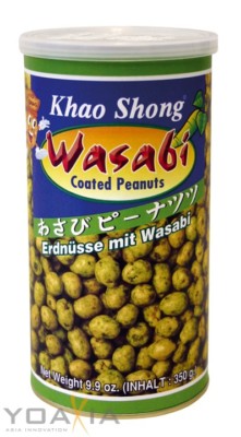 [ 350g ] KHAO SHONG Erdnüsse mit Wasabi überzogen / Wasabi coated Peanuts