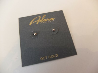 Adara Jewellery fabelhafte 9ct 375 Gold Ohrringe Ohrstecker NEU