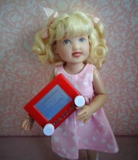 World's Smallest Etch-a-Sketch for Riley Kish or Little Darling doll Diorama