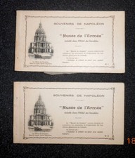 cartes postales souvenir de NAPOLÉON    MUSÉE DE L ARMÉE n° 1 et  2 carnets