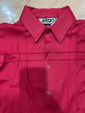 Men  s VTG 70-80  s Disco Shirt Poly Knit Triumph Of California L Maroon Clean EUC