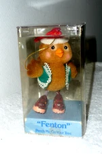FENTON PERCH ME ON YOUR TREE ORNAMENT FINCHLEYS  PLASTIC FLOCKED BIRD