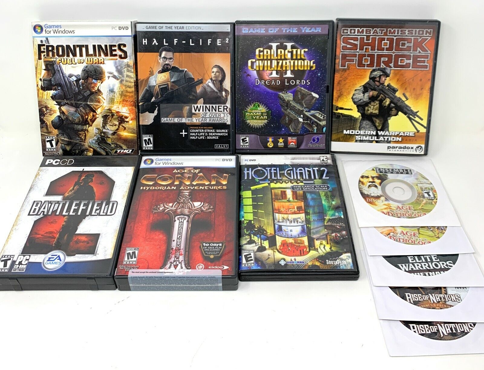 10 Game Lot (PC Windows) 2002-2008 including Half Life 2 GOTY eBay