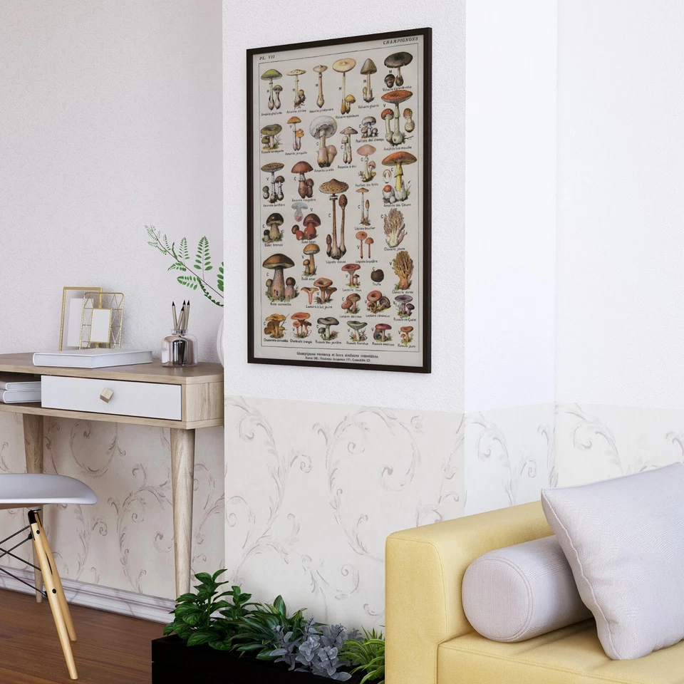 Mushroom Poster Vintage Fungi Print Art Wall Art Home Decor Poster Print A5-A1 - Image 2 of 4