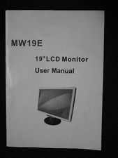 ADVENT MW19E 19" LCD Monitor User Manual Guide/Instructions