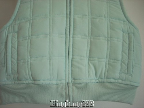 Gymboree SNOW PRINCESS Pale Blue Reversible Strip Quilted Vest Size XS 3 - 4 - Picture 3 of 11