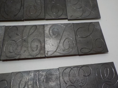 FONT LETTER MONOGRAM SCRIPT NUMBER LETTER PLATES  FOR ENGRAVER ENGRAVING #3 - Picture 10 of 12