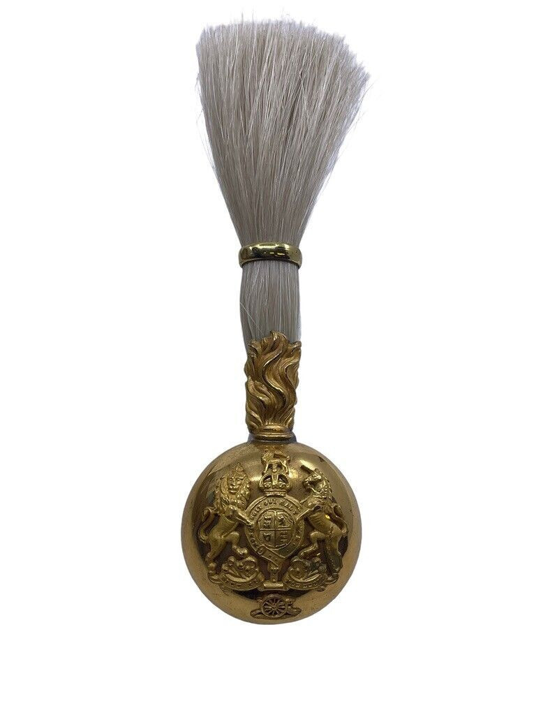 British Royal Artillery Officers Busby Grenade Badge with Hackle