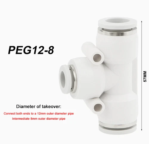 PU/PY/PE Series Tracheal Connector Outer Diameter 4/6/8-16MM For PU/Nylon Hose - Picture 43 of 45