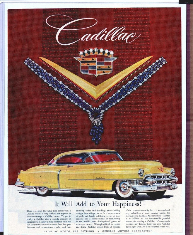 1953 CADILLAC Original Vintage Color Auto Promo Ad