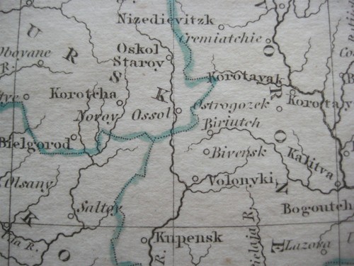 Mapa Color Original 1824 PARTE SUR DE RUSIA EN EUROPA Moscú Ucrania Bielorrusia - Imagen 9 de 13