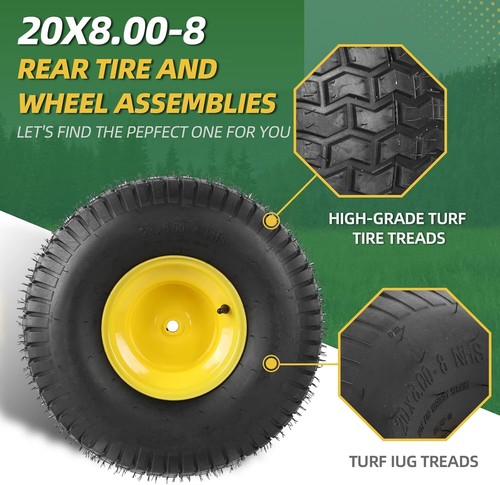 High-Performance 20" Tubeless Tire and Wheel Assemblies for John Deere Mowers - Picture 7 of 10