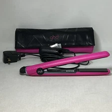 Authentic GHD Gold 1" Electric Hot Pink Styler Flat Iron Hair Straightener H8ECS