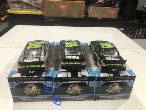2012 Dale Jr #88 Set Of 3 Diet Dew Dark Knight Autographed 1/24’s - Picture 7 of 20