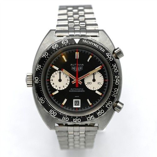 VINTAGE AUTAVIA HEUER VICEROY 1163 V AUTOMATIC CHRONOGRAPH WRISTWATCH SS