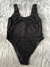 Victoria's Secret Black Mesh Shine VS Tank Bodysuit Teddy XL