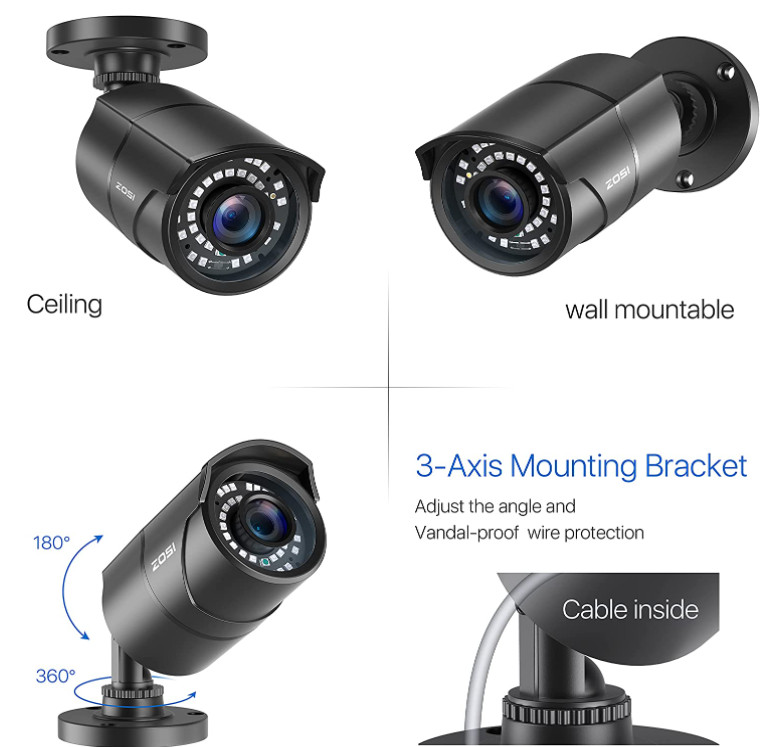 Camara De Seguridad Vigilancia Inal&aacute;mbrica para Interior y Exterior WIFI CCTV