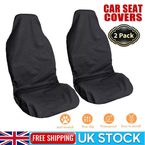 2Pcs Front Seat Covers Universal Car Van Waterproof Anti-dust Protector Clean UK
