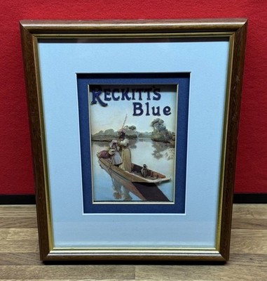 Unikat Bild gerahmt 3D Pop Up Type Art Reckitt s Blue Werbung 