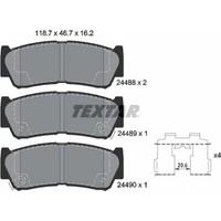 Textar 2448801 Bremsbelagsatz FüR Hyundai Santa Fe H 1 Starex H 1 A1 Cm