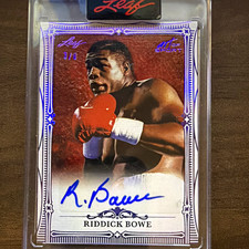 Leaf 2024 In the Game Used Riddick Bowe Auto MEM Rainbow Holo /50 #IGA-RB1